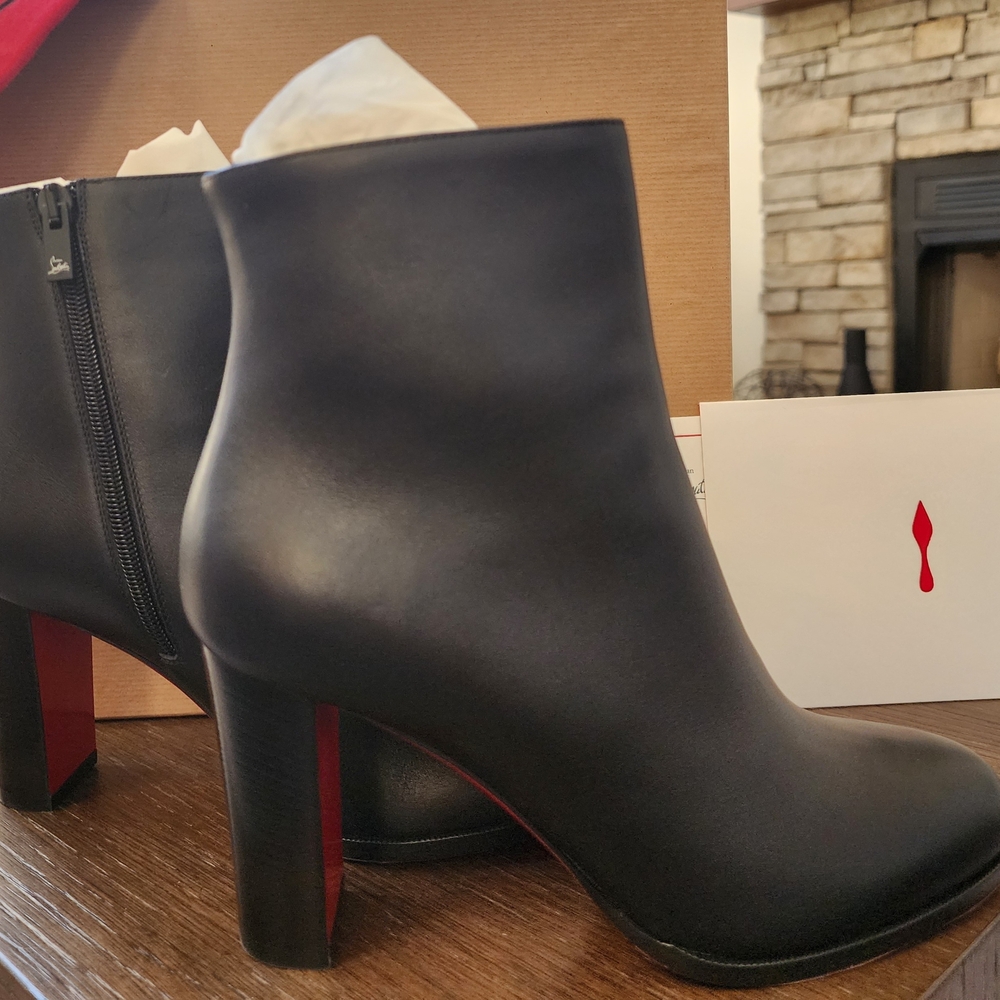 Christian Louboutin Black Adox Ankle Boots Size EU 37.5
